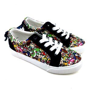 Girls Shoes Nintendo Size 3 Super Mario Bros Children Kids Laces Ground up